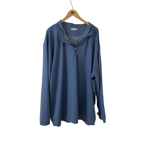 Peter Millar Men's Blue Mini Skull Print Long Sleeve Sweater - 4XT - Picture 1 of 15